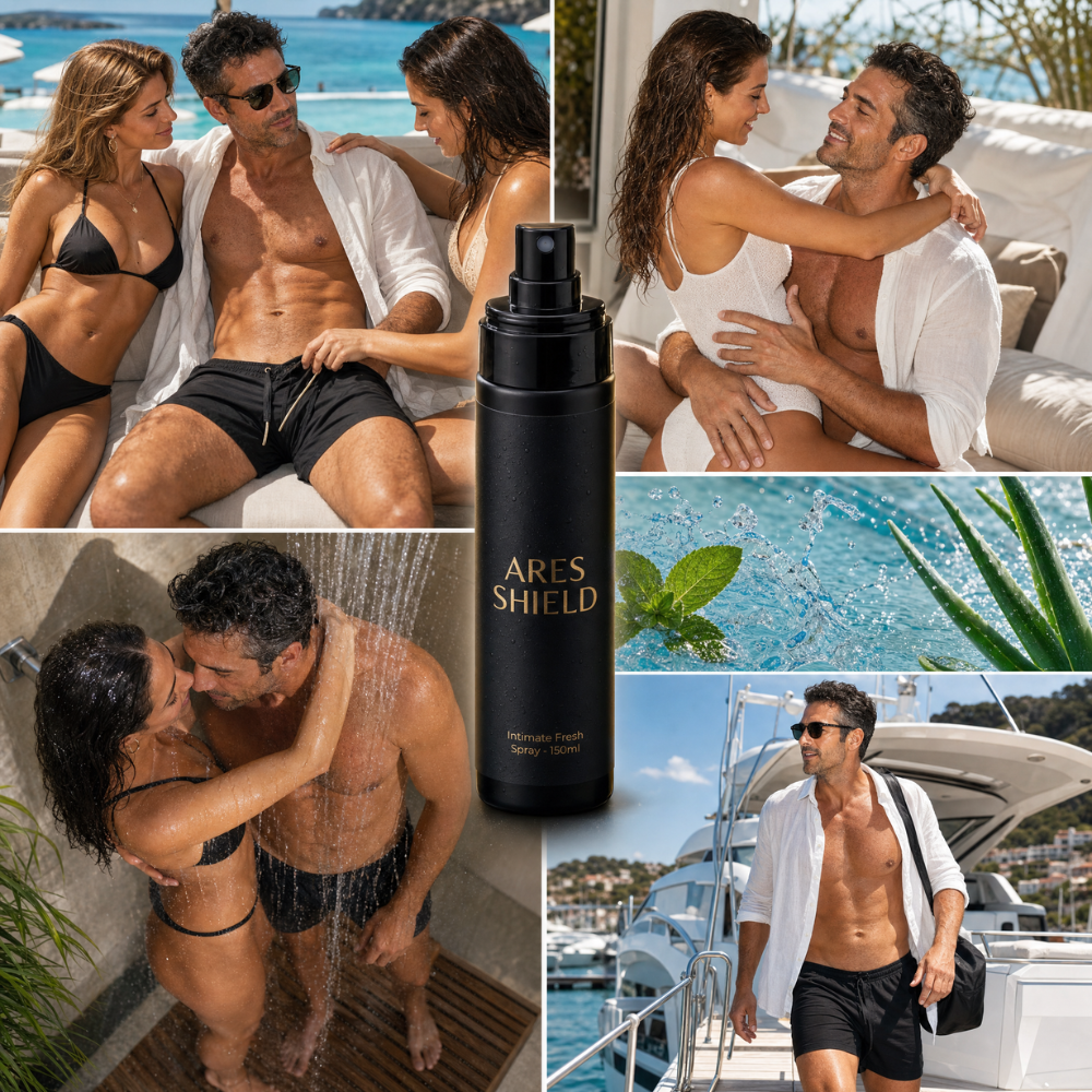 ARES Shield - Spray íntimo protector antibacteriano para hombre