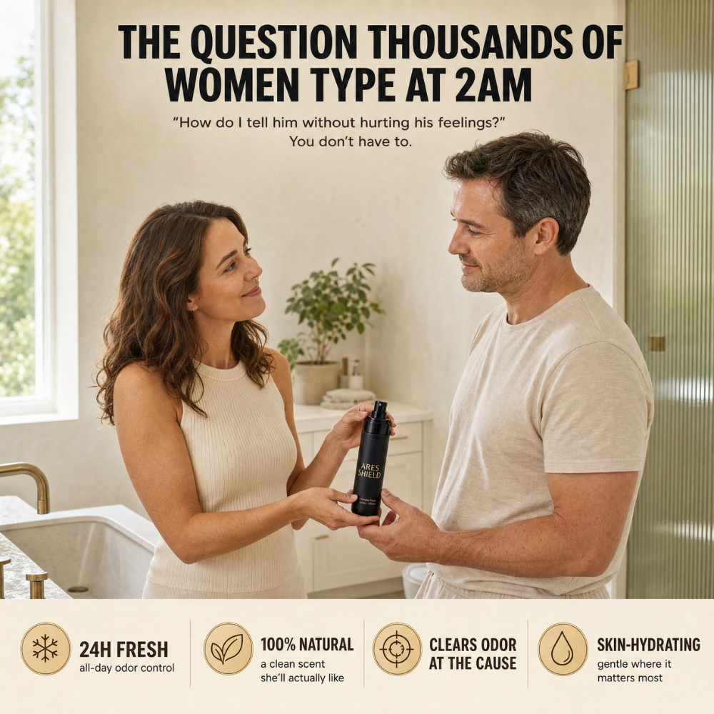 ARES Shield - Spray íntimo protector antibacteriano para hombre