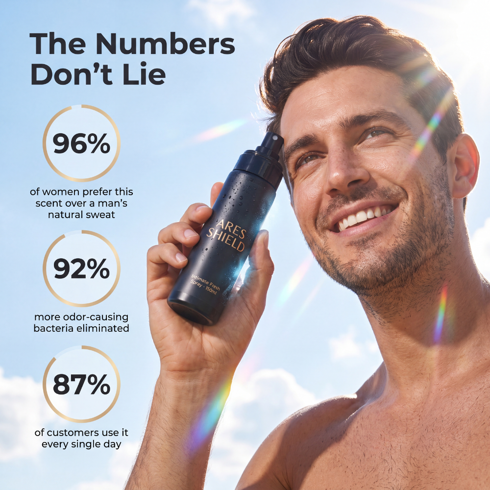 ARES Shield - Spray íntimo protector antibacteriano para hombre